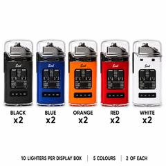 Soul Lighters Pulse Arc - USB-C Rechargeable Electric Arc Lighter, Flameless Dual Plasma, Windproof, 5 Colours (Display Box of 10)