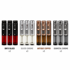 Soul Lighters Transparent-Tube Single-Jet Torch Lighter – See-Through Fuel Tank, Flip-Open Cap, 4 Metallic Colours (12-Count Display)