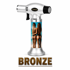 Soul Lighters Triton Riviera Beach Pin-Up Triple-Jet Butane Torch Lighter – Pistol-Grip, 1300°C, Continuous Burn (Box of 8, 15 cm)