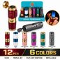 Soul Lighters Premium Bullet-Style Triple-Jet Torch Lighter, 6 colours, 12-count display