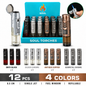 Soul Lighters Transparent-Tube Single-Jet torch lighter, clear tank, 4 colours, 12-count