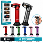 Soul Lighters Ridgeback single-jet butane torch lighter box of 6, six colours, 14 cm