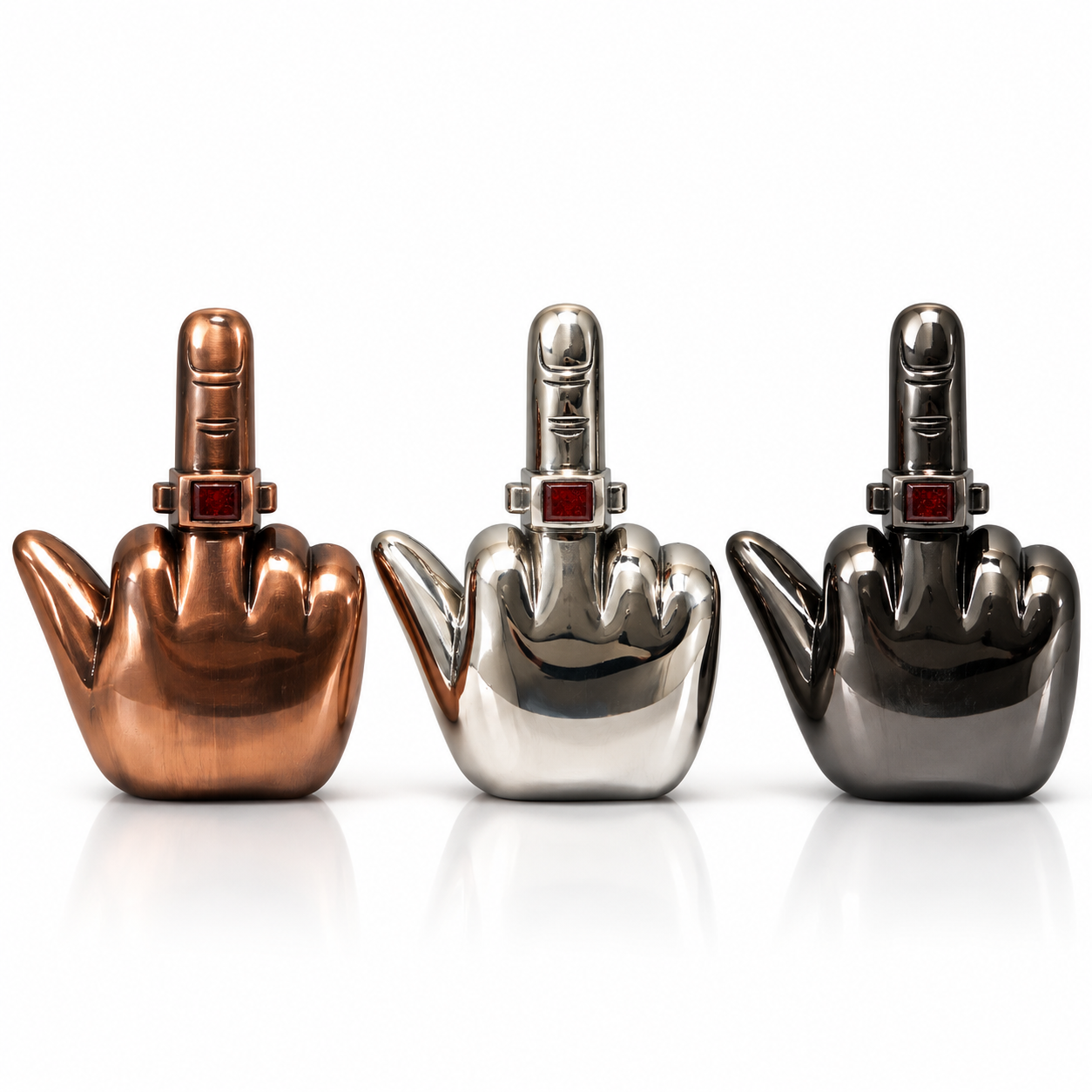 Soul Middle Finger talking jet torch lighter, single lighter close-up, high-gloss metal finger design – Wholesale Canada