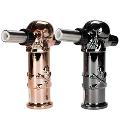 Soul Lighters Reaper Skull Heavy-Duty Torch Lighter – Sculpted 3D Skull Head, Extended Barrel, Continuous Hands-Free Flame, 2 Colours (6-Count Display)