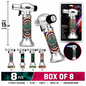 Soul Lighters Triton Kush triple-jet pistol-grip butane torch lighter box of 8, cannabis prints, 15 cm