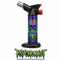 Soul Lighters Titan Underworld Dual-Jet Butane Torch Lighter – 1300°C High-Output, Continuous Burn, Piezo, Auto-Lock Valve, Dark-Art Prints (Box of 4, 20 cm)