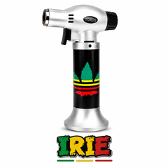 Soul Lighters Triton Kush Triple-Jet Butane Torch Lighter – Pistol-Grip, 1300°C, Continuous Burn, Cannabis Prints (Box of 8, 15 cm)