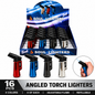 Soul Lighters Mini Chrome Mirror Torch Lighter, 4 colours, flip cap, Pack of 16