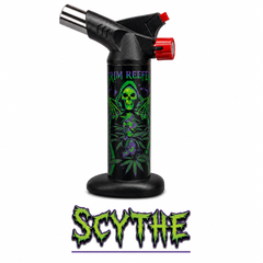 Soul Lighters Titan Underworld Dual-Jet Butane Torch Lighter – 1300°C High-Output, Continuous Burn, Piezo, Auto-Lock Valve, Dark-Art Prints (Box of 4, 20 cm)