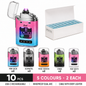 Soul Lighters Pulse Chroma Arc - USB-C Rechargeable Electric Arc Lighter, Flameless Dual Plasma, Windproof, 5 Gradient Colours (Box of 10)