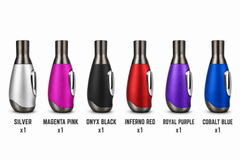 Soul Lighters Decanter Single-Jet Torch Lighter – Premium Bottle-Shape Metal Body, Side Ignition, 6 Metallic Colours (6-Count Display)