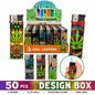 Soul Lighters Leaf Print Pocket Torch Lighter, refillable windproof flame, Box of 50