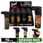 Soul Lighters Cannabis Culture Pop Art Double-Flame Jet Torch Lighter, Windproof Dual Flame, Box of 15