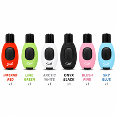 Soul Lighters Pebble Single-Jet Torch Lighter – Ergonomic Palm-Fit Body, Adjustable Windproof Flame, 6 Colours (6-Count Display)