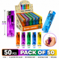 Soul Lighters Transparent Pocket Flame Lighter, visible fuel, Box of 50